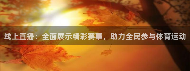 线上直播：全面展示精彩赛事，助力全民参与体育运动