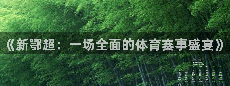 《新鄂超：一场全面的体育赛事盛宴》